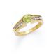 14ct Yellow Gold Diamond 6mm Peridot Ring Size N 1/2 Jewelry Gifts for Women