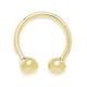 14ct Yellow Gold 14 Gauge Circular Body Piercing Jewelry Barbell Measures 18x17mm Jewelry Gifts for Women