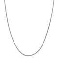 14ct White Gold Polished 1.8mm Flat Wheat Chain Necklace Lobster Claw Jewelry Gifts for Women - 61 Centimeters