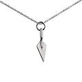 British Jewellery Workshops Silver 23x6mm solid Builders Trowel Pendant with a 1mm wide rolo Chain 20 inches