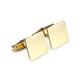 9ct Gold Plain Square Swivel Back Cufflinks