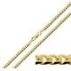 CJoL - 9ct Gold Plated on 925 Sterling Silver 30" (76cm) 4.2mm Wide Flat Curb Chain In Simple Gift Bag - 13.2g