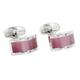 Sapphire Pink Stone Cufflinks | 5 Year Warranty | Gift Box Included | Quality Cuff Links | Groomsmen Cufflinks