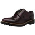 Base London Woburn Hi Shine Bordo Men's Brogue Shoes UK 10