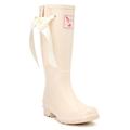 Evercreatures Wellies - Ladies Bridal Wedding with Silk Ribbon - Size 4 White