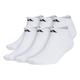 adidas mens Athletic Cushioned No Show Socks (6-pair), White/Black, Large