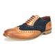 London Brogues Gatsby Tan / Navy UK 10