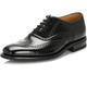 Loake 262B Mens Black Leather Brogues Black Polished 8