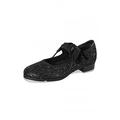 Bloch 351G Black Glitter Tap Shoes LH 13.5 UK Child