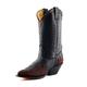 Grinders Arizona Black Burgundy Real Leather Cowboy Boot Slip On Pointed Boots New Western Fashion Stylish Unisex Hand Crafted Shoes (UK 10 /EU 44)