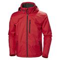 Helly Hansen Men's Crew Hooded Waterproof Windproof Breathable Rain Coat Jacket, 162 Red, Small