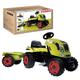 Smoby Claas Farmer Pedal Ride On Tractor and Trailer | Colourful Kids Ride on Digger with Detachable Trailer, Openable Bonnet and Horn | Ages 3+ |, Claas Pedal Ride on Tractor