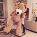 MAKOSAS Giant Teddy Bear for Girlfriend 200cm Large Cuddly Stuffed Fluffy Plush Toy Animal 79" - Cuddle Pillow Soft Teddies - Present for Children Baby for Birthday Anniversary, Brown