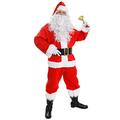 I LOVE FANCY DRESS Deluxe Santa Costume Father Christmas 11 Piece Deluxe Costume with Accessories and Bell - Santa Claus Costume with Beard, Hat and Bootcovers (XXX-Large)