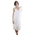 Cottonreal 'Helga' 100% Cotton Lawn White Strappy Nightdress XS-XL (L UK 14/16))