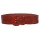 Women's High Waist Braided Woven Full Grain Leather Belt, Tan | 32