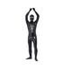 GGTBOUTIQUE Top Totty Men Gimp Latex Catsuit Bodysuit Full Cover Latex Jumpsuit Zentai Unitard Zentai Catsuit Eyes Open (L) Black