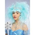 Magic Box Womens Aqua Blue Snow Queen Wig with Tiara