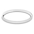 Swarovski Stone bangle, White, Stainless steel