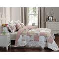 Bedspread Patchwork 2 Pillow Sham 3 Piece Set Size 235 cm x 250 cm (Double, Maison)