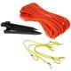 Park & Sun Sports Outdoor Volleyball Boundary Poly Cord Rope with Ground Stakes: 1/4" Wide Court Line Marker, Orange