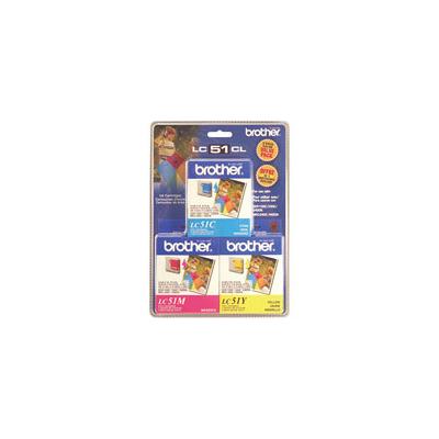 Brother LC51CL3PK Tri-Color Ink Cartridges - 3 Pack
