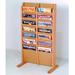 Rebrilliant 14 Pocket Free Standing Magazine Rack Wood in Brown | 37 H x 20.5 W x 3.75 D in | Wayfair REBR2862 39879308