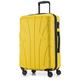 suitline - Hartschalen-Koffer Koffer Trolley Rollkoffer Reisekoffer, TSA, 66 cm, ca. 58 Liter, 100% ABS Matt, Gelb