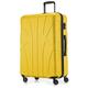 suitline - großer Hartschalen-Koffer Koffer Trolley Rollkoffer XL Reisekoffer, TSA, 76 cm, ca. 96-110 Liter, 100% ABS Matt, Gelb