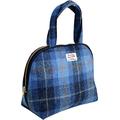 Vagabond Bags Harris Tweed Blue Check Handled Bag Kulturtasche, 26 cm, Blau (Mid Blue)