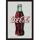 empireposter Coca Cola Bottle - Bedruckter Spiegel mit Kunststoff Rahmen in Holzoptik, Kult-Spiegel - Größe 30x40 cm