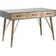 Kare Design Schreibtisch X Factory, 3 Schubladen, Industrial Style, Home Office Tisch, Bürotisch, Arbeitstisch,braun/grau, 120x60cm