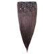 hair2heart Clip in Echthaar Extensions, 7 tlg. 100g Set, 60cm - glatt - #2 dunkelbraun