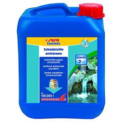 Sera 07684 pond toxivec 5000 ml für 100.000 Liter - Soforthilfe für alle Teiche - Schadstoffe entfernen, beseitig Ammonum und Nitrit für biologisch gesundes Teichwasser
