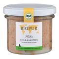 Biopur Geflügel, Reis, Karotten 100g Bio-Hundefutter im GLAS, 12er Pack (12 x 100 g)