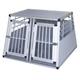 Kerbl 82393 Alu-Transportbox für Hunde 92 x 97 x 68 cm, mit 2 Türen + Kissen