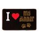 Pet Rebellion Hundenapf-Matte mit der Aufschrift I Love My Dinner, 40 x 60 cm