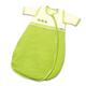 Gesslein 771022 Bubou Babyschlafsack mit abnehmbaren Ärmeln: Temperaturregulierender Ganzjahreschlafsack für Neugeborene, Baby Größe 70 cm, grün mit Eulen