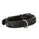 Nobby Hunde Leder Halsband SAKIMA schwarz; Länge 65cm Breite 3,5cm