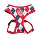 Puppia PAQA-AC1410 Hunde Geschirr, Argyle Harness A, large, rot