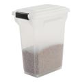 Iris luftdichte Futtertonne/Futtercontainer/Futterbehälter ATS-M, für Hundefutter, Kunststoff, transparent/weiß, 20 Liter/7,5 kg