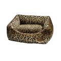 Nobby Komfortbett eckig Alanis, 60 x 48 x 19 cm, leopard braun