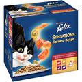 Felix Katzennassfutter Sensations Gelees Geschmacksvielfalt vom Land, 4er Pack (4 x 24 x 100g) Portionsbeutel