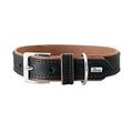 Hunter Halsband, Porto, schwarz/cognac, Größe 60, Breite 3,5 cm