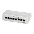 LogiLink Professional Cat.6A (500 MHz) Patchpanel - Verteilerfeld, Tisch/Wand/Desktop, STP (geschirmt) 8-Port (RJ45)