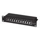 LogiLink Professional Cat.6A (500 MHz) Patchpanel - Verteilerfeld, 10", STP (geschirmt) 12-Port (RJ45)