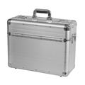 ALUMAXX 45119 Pilotenkoffer BETHA, Piloten Koffer aus glattem Aluminium, Dokumentenkoffer Alu, Aktenkoffer mit Zahlenschloss, Koffer 47 cm, Businesskoffer für 17" Notebooks, Silber, 47 x 38 x 20 cm