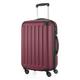 HAUPTSTADTKOFFER - SPREE - Handgepäck Hartschalen-Koffer Trolley Rollkoffer Reisekoffer, 4 Doppel-Rollen, 55 cm, 42 L, Burgund