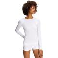 FALKE Damen Baselayer-Shirt Warm Round Neck W L/S SH Funktionsgarn schnelltrocknend 1 Stück, Weiß (White 2860), M