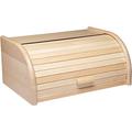 Kitchen Craft Brotkasten mit Rolldeckel, Buchenholz, 40 x 28 x 18 cm